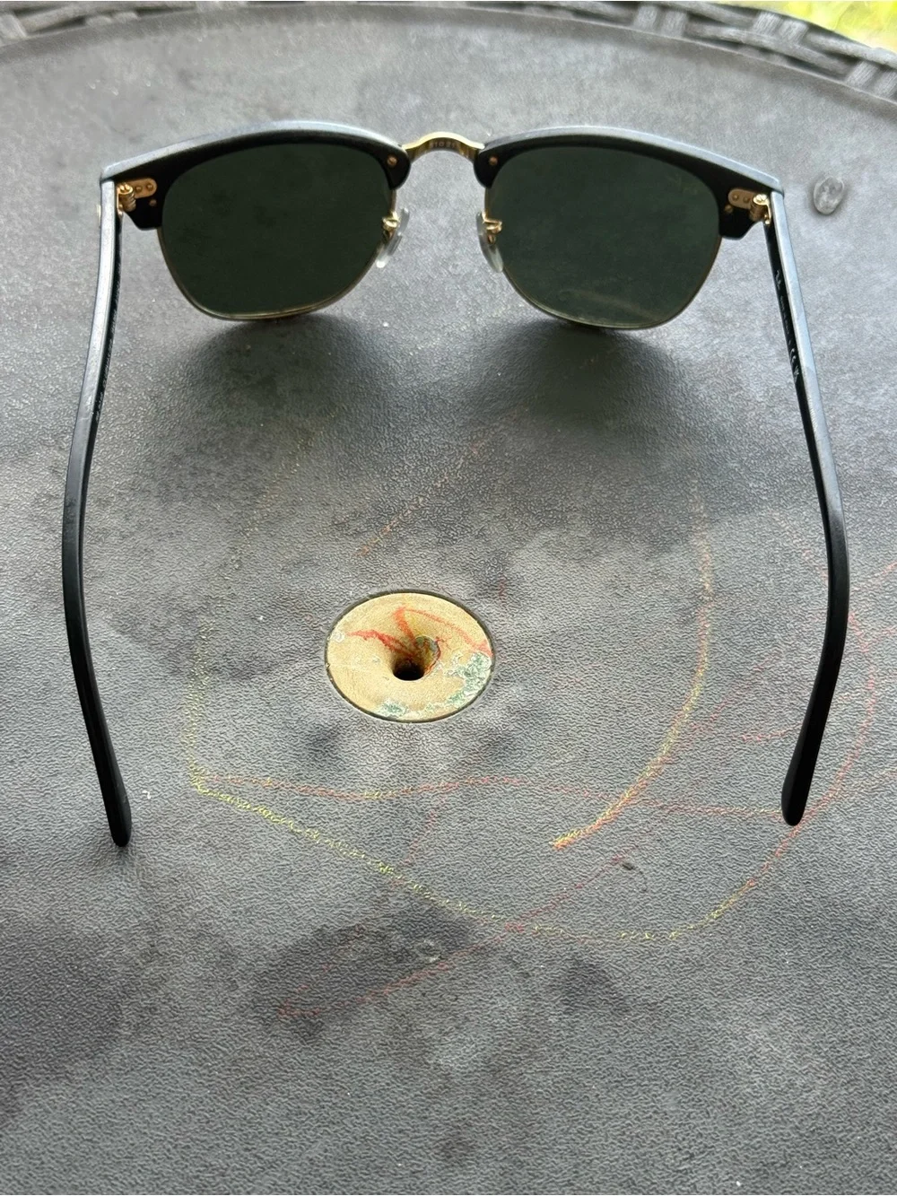 Ray-Ban Club Master black Frame Sunglasses with black Lenses, used condition